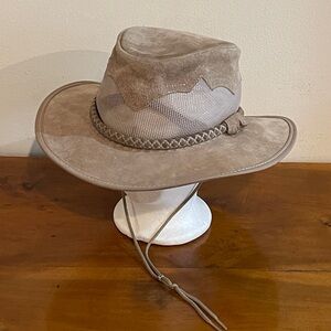 Head N Home Leather Tan Air Conditioned Air Condition Breezer Hat